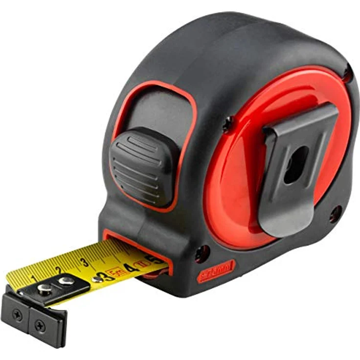 Sola SOLA PROTECT M - Bandmaß magnetisch 5m/25mm, robust mit Gürtelclip, gelb mit mm Skala, Genauigkeitsklasse II, beweglicher Endhaken – Bild 3