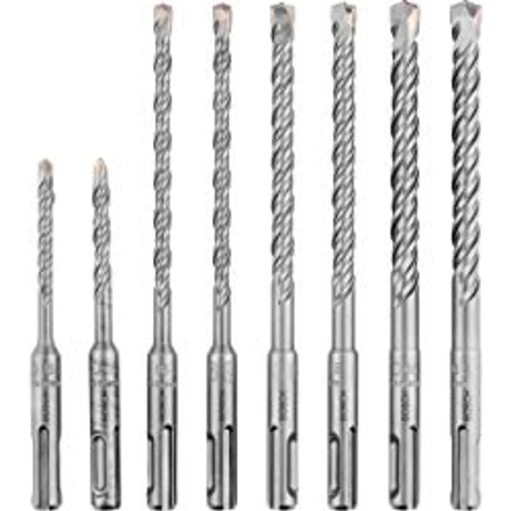 Bosch Professional Hammerbohrer SDS Plus Set für Beton, 8-tlg. mit Activteq-Zentrierspitze und AWB-Hartlöt-Technologie – Bild 1