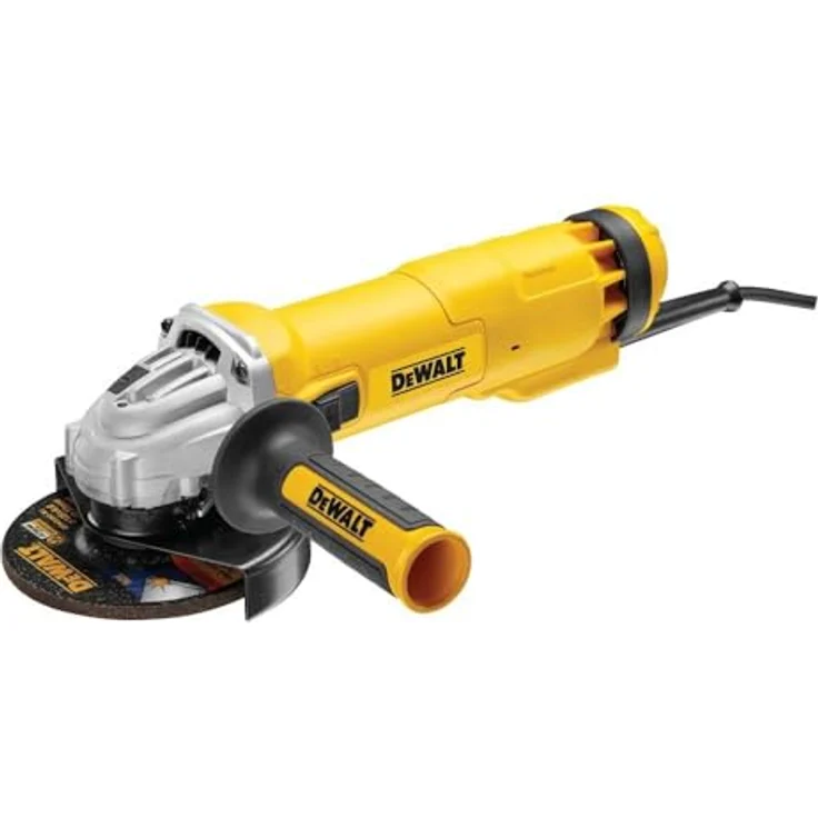 DeWalt 1.200 Watt Winkelschleifer (125 mm Scheiben-Ã¸, Sanftanlauf, für alle Standard-Trenn,- Schleif- und Schrupparbeiten, inkl. Schutzhaube, Zusatzhandgriff und Montagewerkzeug), DWE4217 – Bild 2