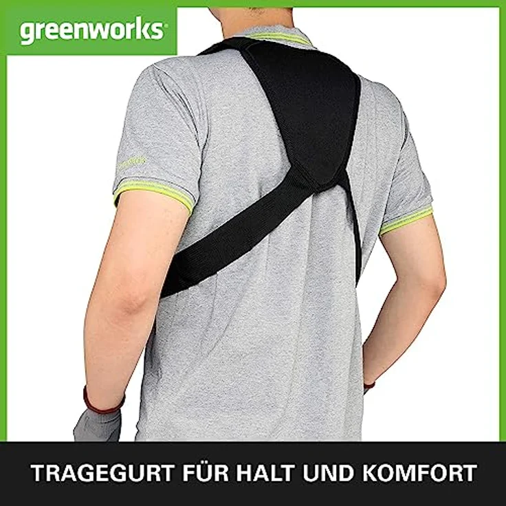Greenworks Akku-Rasentrimmer und -Sense 2in1 GD40BC Li-Ion 40V 40cm-25cm Schnittbreite 2mm Faden-Messer 5300 U-min verstellbarer Zusatzgriff leistungsstarker brushless Motor ohne Akku u. Ladegerät – Bild 5