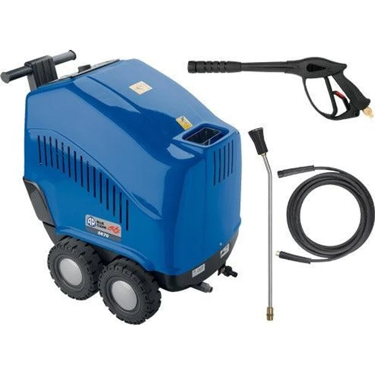 Annovi Reverberi 56 Series 5670, Elektro Hochdruckreiniger mit 160 bar, 8 m Schlauch, schwarz-blau, Messingzylinderkopf
