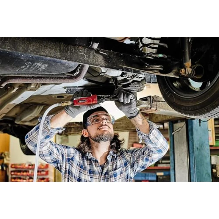 Einhell TC-PR 68, Druckluft-Ratschenschraubendreher mit 68 Nm Drehmoment, inkl. 7 Steckschlüsseln und Transportkoffer – Bild 4