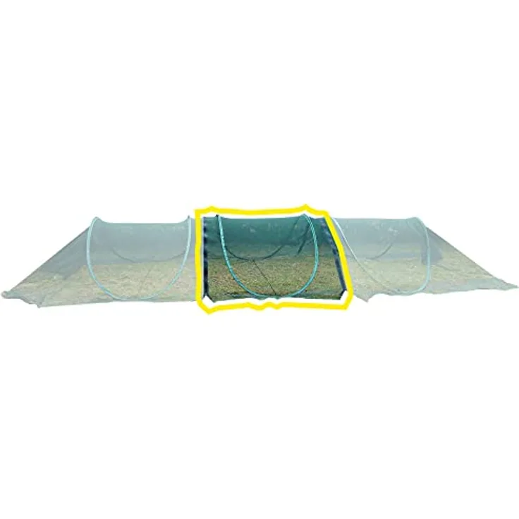 Nativ Erweiterung für Pflanztunnel, modularer Gartentunnel aus dunkelgrünem Netzmaterial, individuell einstellbare Breite und Höhe, Länge 110 cm