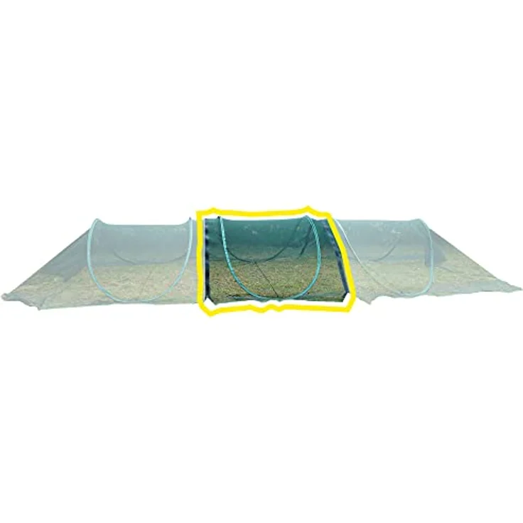 Nativ Erweiterung für Pflanztunnel, modularer Gartentunnel aus dunkelgrünem Netzmaterial, individuell einstellbare Breite und Höhe, Länge 110 cm – Bild 1