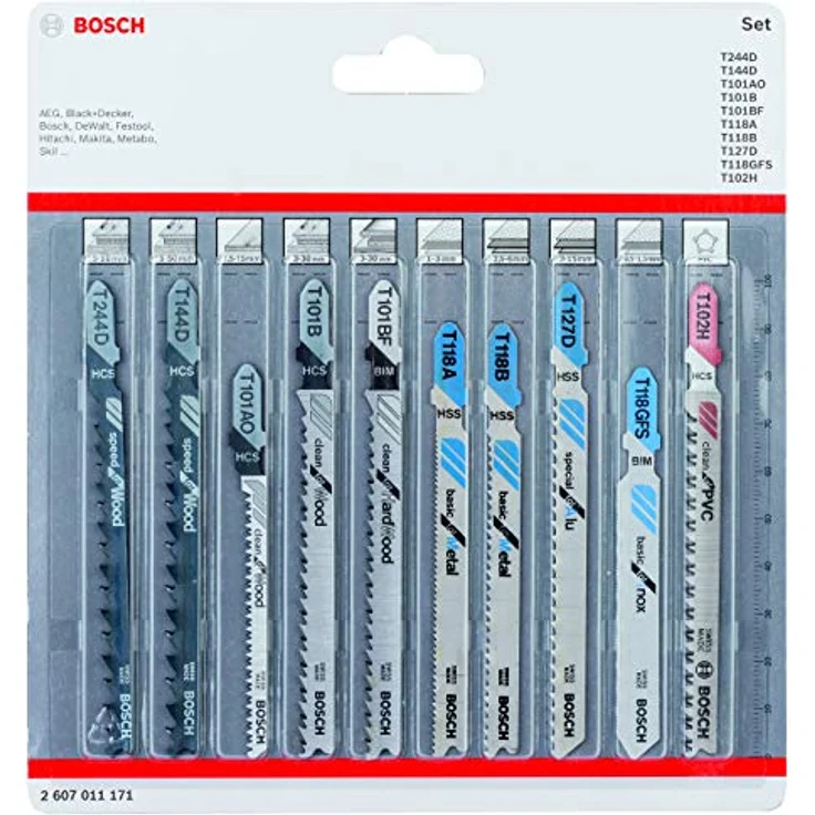 Bosch Professional 10tlg. Stichsägenblätter Set (für Holz und Metall, Zubehör für Stichsägen mit T-Schaft Aufnahme) – Bild 2