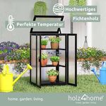 holz4home® Gewächshausschrank / Pflanzenschrank aus Fichte I 63 x 110 x 45 cm (BxHxL) I Tür und Klappdeckel für einfachen Zugang I Optimale Aufzuchtbedingungen für Pflanzen I Pflanzenschrank - Preisvergleich