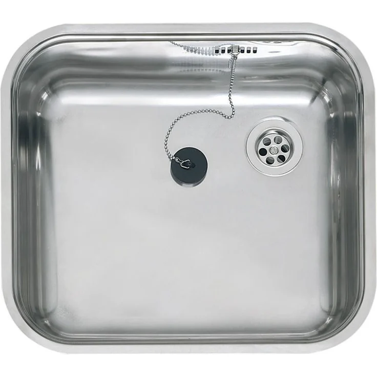 Reginox R00762 Edelstahlspüle L18 4035 (L) OSK, quadratische Küchenspüle für Einbau mit 45 cm Schrankbreite, poliert