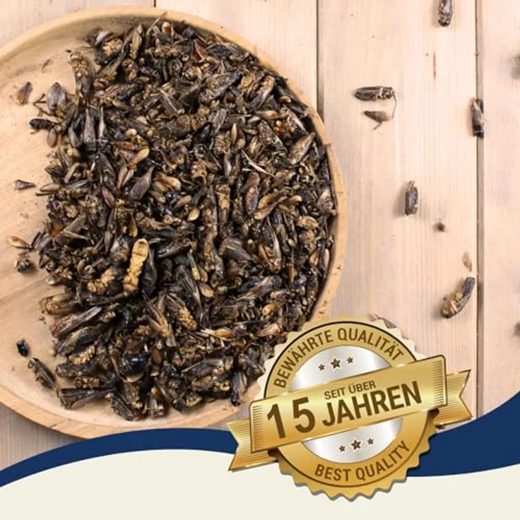 Lyra Pet® Heimchen getrocknet 1 kg | Reich an Proteinen (63% Rohprotein) & Mineralien | Nährstoffreiche Ergänzung für Vögel, Nager, Fische & Reptilien – Bild 4