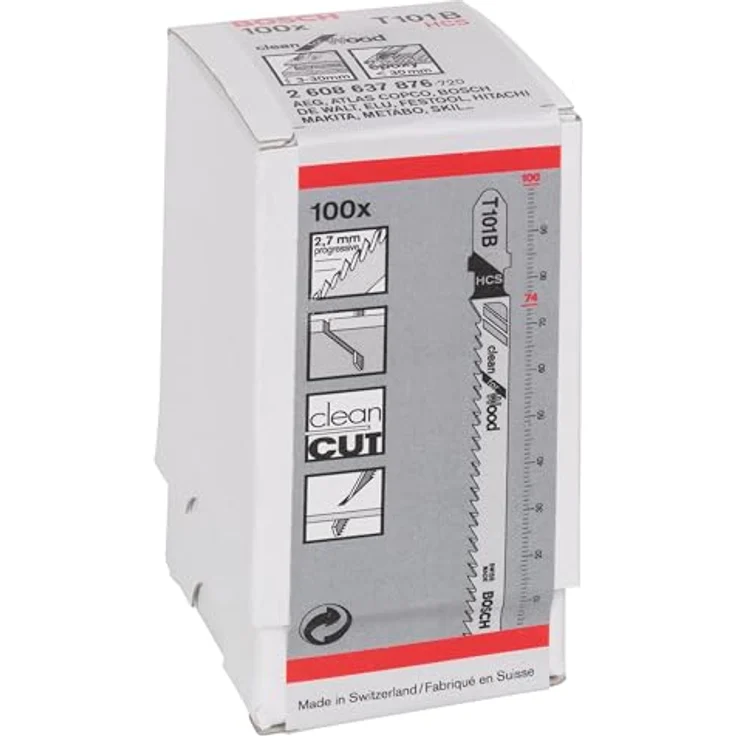 Bosch Professional Stichsägeblatt (100 Stück, für Weichholz und Platten von 3-30 mm, Zubehör für Stichsäge) – Bild 2