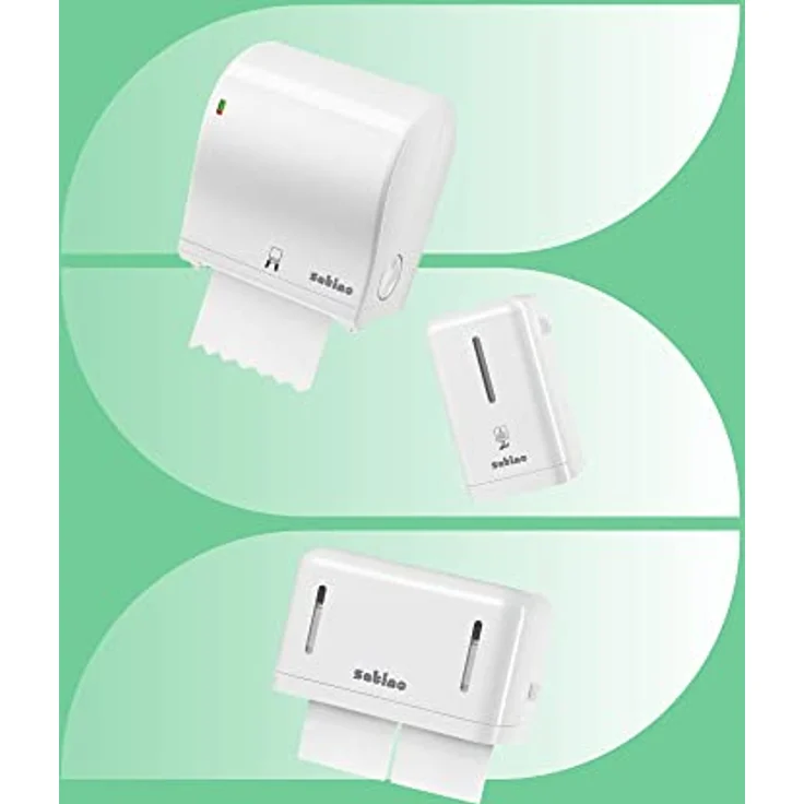 Wepa Papierhandtuchspender gross, individuell einstellbare Blattbreite, für Z, W, V, C Falzarten, Weiss, Füllkapazität 3 Pack – Bild 6