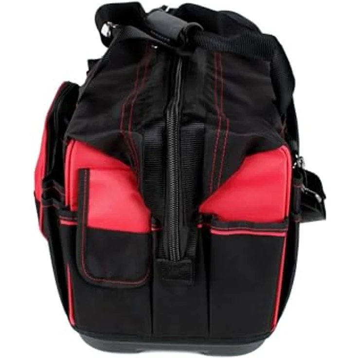 Mephisto Werkzeugtasche "Echo", Schultertasche aus 600D Polyester, wasserdicht, 27L, schwarz/rot, Traglast 30 KG, ergonomischer Tragegriff – Bild 4