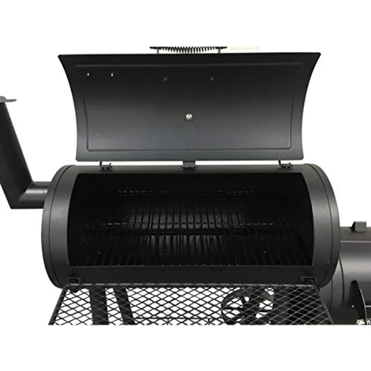 Barbecue El Fuego Smoker Edmonton Grillwagen BBQ Holzkohlegrill Räucherofen, Grillfläche 69 x 34 cm – Bild 2