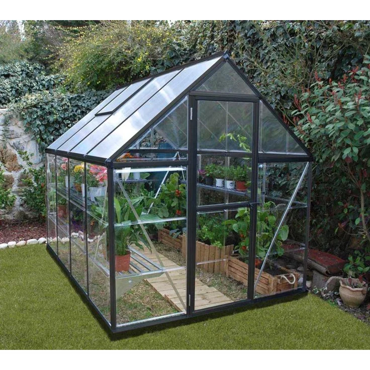 Palram - Canopia Gewächshaus Hybrid 6 x 8 Grau