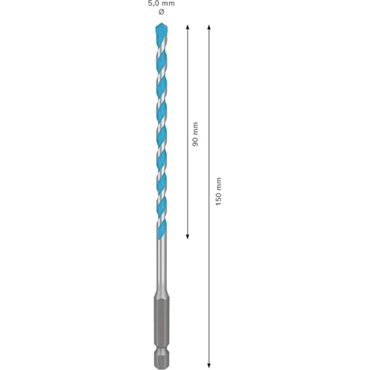 Bosch EXPERT HEX-9 Multi Construction Bohrer, 5 x 90 x 150 mm, präzises Bohren in mehreren Materialien mit Carbide-Spitze – Bild 3