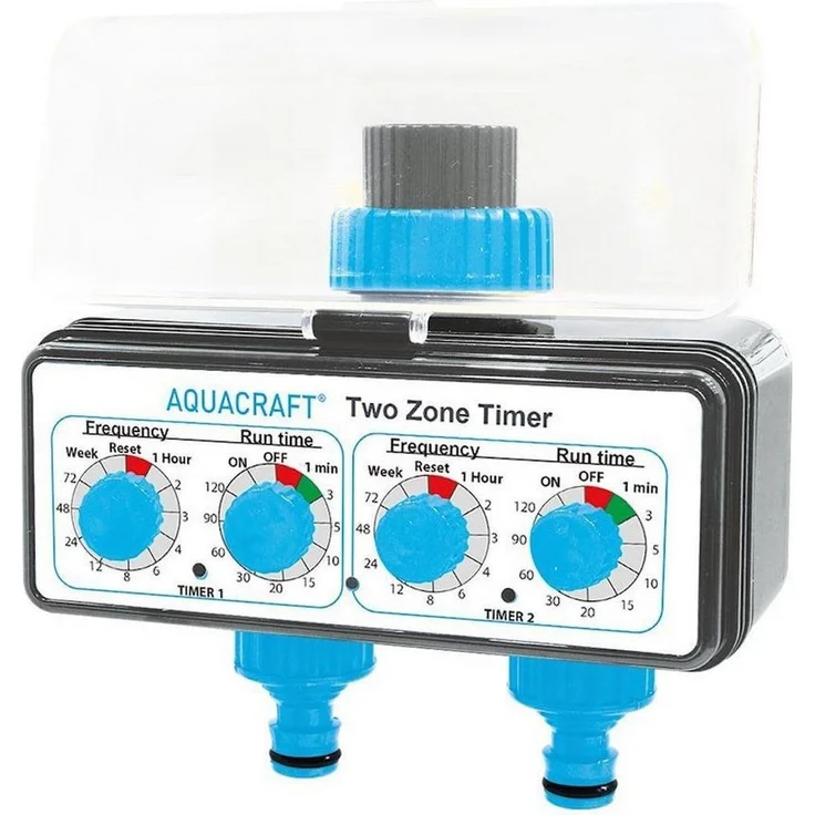PROREGAL® Bewässerungssystem Wassertimer Aquacraft® 290160, 3/4 ", zweizone, programmierbar mit manueller Betrieb