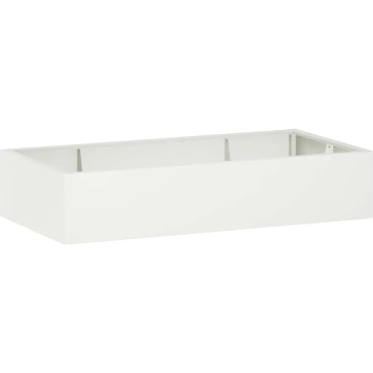vidaXL Beetumrandung Stützmauer, 6-teilig, 200 x 100 x 40 cm, wetterbeständige Stahlkonstruktion, weiß, modulares Design – Bild 1