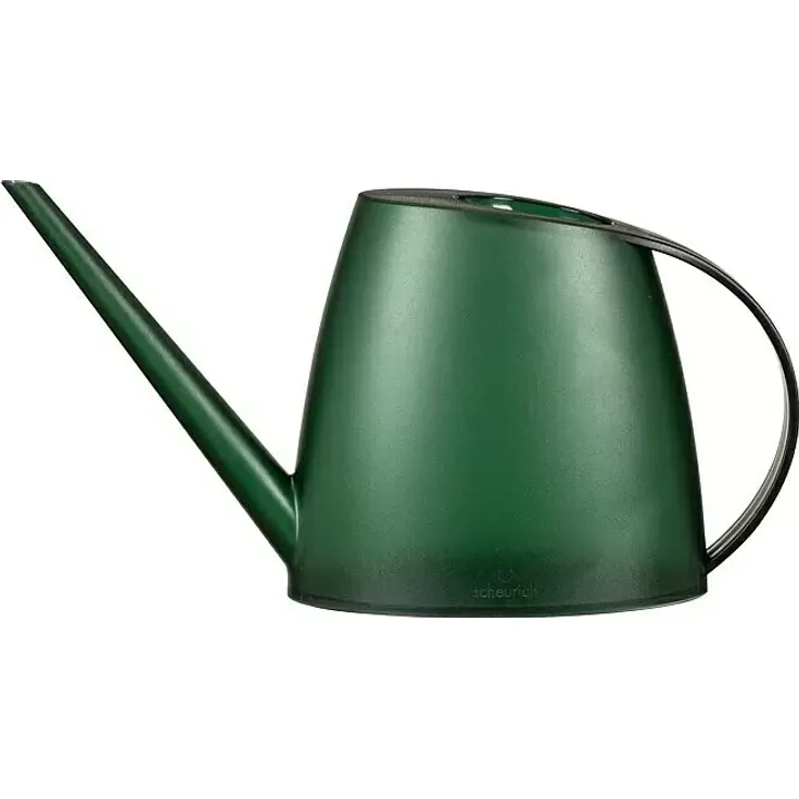 Scheurich Gießkanne Lilly, 1,5 l, ergonomischer Griff, tropfenfreies Gießen, Clear Viridian