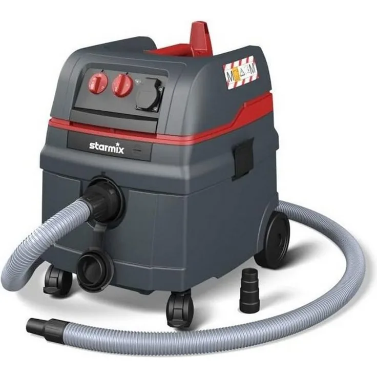 Starmix Nass-Trocken-Sauger ISC M-1625 SAFE, Staubsauger mit automatischer Impuls-Filterabreinigung, Farbe: Schwarz