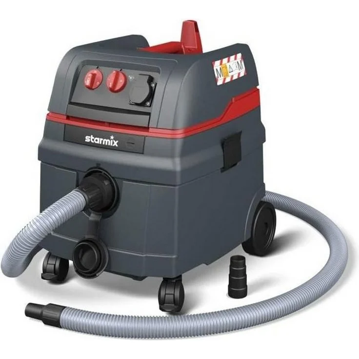 Starmix Nass-Trocken-Sauger ISC M-1625 SAFE, Staubsauger mit automatischer Impuls-Filterabreinigung, Farbe: Schwarz