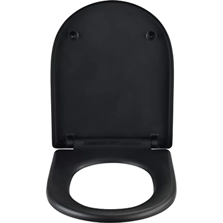 Wenko WC-Sitz Exclusive Nr. 3, Duroplast Schwarz matt mit Absenkautomatik und Hygienebefestigung – Bild 2