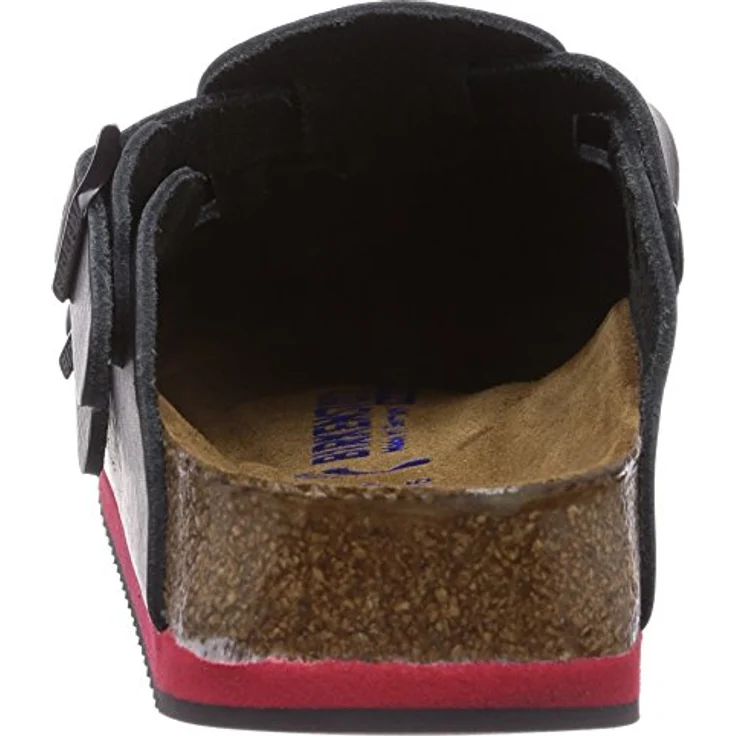 Birkenstock Clog Kay Superlauf, WB, Naturleder, schwarz/rot, schmal, Größe 40 582636-40 (Damen-Clog Sandale Sandalette Pantoffel Pantolette Latsche Halbschuh Ristriemen Clogs Clogen Schluffen) – Bild 3