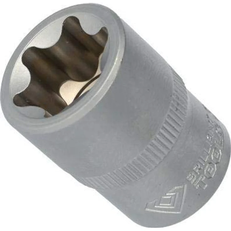 Brilliant Tools Torx-E-Stecknuss E16, 1/2" Innenvierkant-Antrieb aus Chrom-Vanadium-Stahl, 38 mm Länge - BT022844 – Bild 1