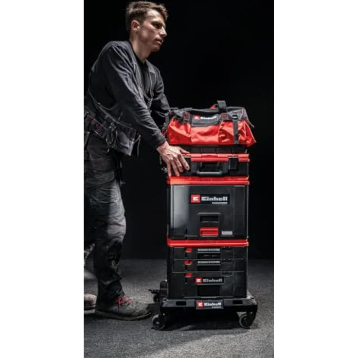 Einhell Werkzeugkoffer E-Case FlipFront, robuster Werkzeugkoffer mit praktischem FlipFront-Design – Bild 3