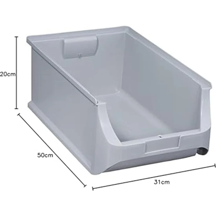 Allit 456225 Sichtbox Größe 5 500 x 310 x 200 mm in grau – Bild 2