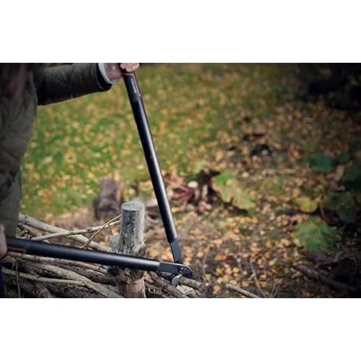 Fiskars SingleStep Amboss-Astschere für trockenes und hartes Holz, Antihaftbeschichtet, Gehärteter Präzisionsstahl, Länge 81 cm, Schwarz, L39, 1001430 – Bild 5