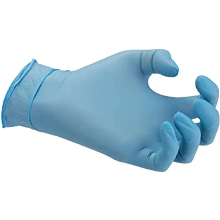 Nitrilhandschuhe, puderfreie Einweghandschuhe NITRYLEX CLASSIC, Größe: XL - 100 Stück, texturierte Fingerspitzen, latexfreie Einmalhandschuhe, Nitril-handschuhe, blau – Bild 2