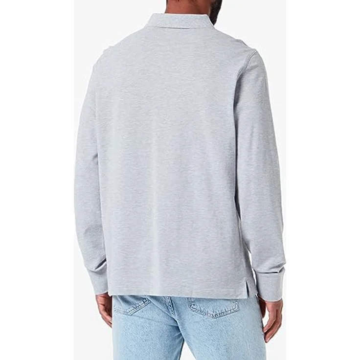 GANT Regular Shield Longsleeve Pique Rugger, Herren Langarm-Polohemd aus Baumwolle, Grau, (XXL) – Bild 3