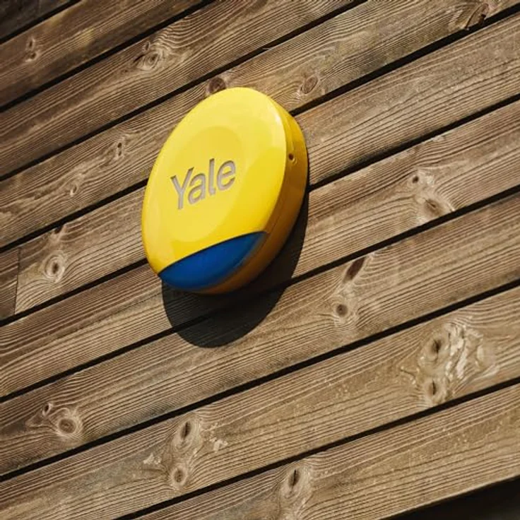 Yale Außensirene Gelb, bis zu 100 dB einstellbare Sirene mit Blinkenden LED-Leuchten, Echtzeit-Benachrichtigung und 1 km Reichweite, kompatibel mit Yale Smart Alarm – Bild 4