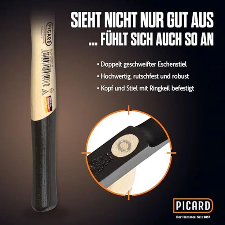 Picard 0008501-18 Schreinerhammer DIN 5109 140g Französische Form - Preisvergleich – Bild 4
