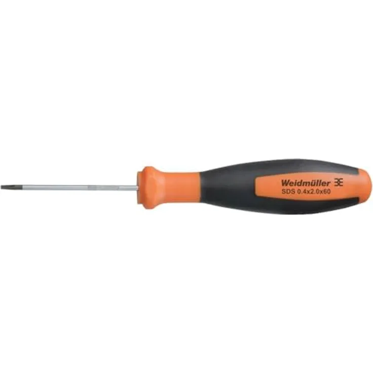 Weidmüller SDS 0.4X2.0X60, Schlitz-Schraubendreher mit 2mm Klingenbreite und 60mm Klingenlänge