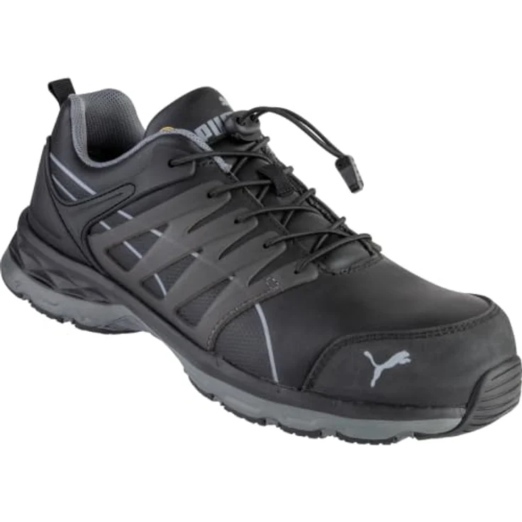 PUMA Sicherheitsschuhe 643840 VELOCITY 2.0, Hitzebeständige Gummisohle, Fiberglaskappe, Schwarz, Gr. 38 – Bild 1