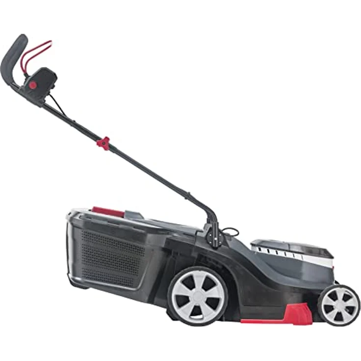 AL-KO Akku-Rasenmäher 3.82 Li Easy, 38 cm Schnittbreite, Akkufach für bis zu 2 Akkus 18 V Li-Ion, für Rasenflächen bis 300 m², 6-fache zentrale Schnitthöhenverstellung, Schwarz-grau – Bild 4