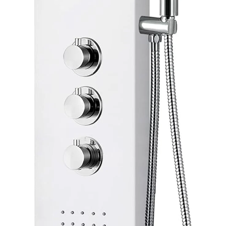 Aloni Duschpaneel ZLW103, Höhe 160 cm, 5 Funktionen, weiß – Bild 4