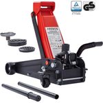 AREBOS 3T Hydraulischer Rangierwagenheber mit integriertem Fußpedal, Unterfahrhöhe 130-508 mm, inkl. 2 Gummi-Auflagen, 360° Rollen