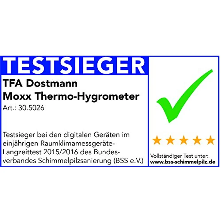 TFA Dostmann 30.5026.01 Luftfeuchtemessgerät (Hygrometer) 20% rF 99% rF – Bild 6