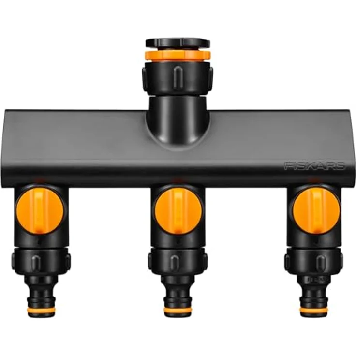 Fiskars 3-Wege-Umschaltventil, Anschluss für Ø 21 mm (G 1/2"), Ø 26,5 mm (G 3/4"), Ø 33,3 mm (G 1"), individuell steuerbare Wasserflüsse – Bild 1