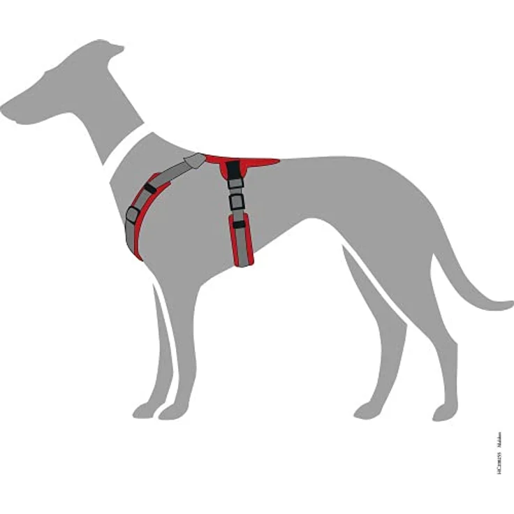 Hunter Hunde-Geschirr Maldon rot-grau XS – Bild 5