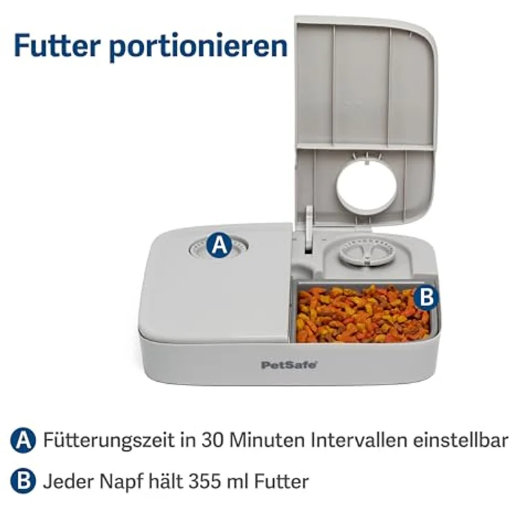 PetSafe Futterautomat für 2 Mahlzeiten (0.71 l), Futternapf - Preisvergleich – Bild 3