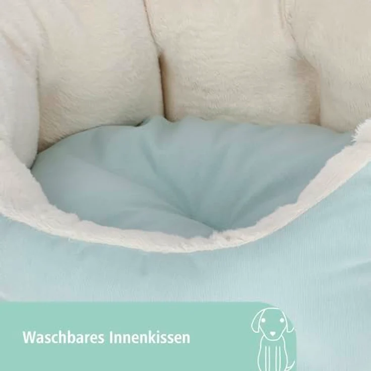 Kerbl Pet Welpenbett, türkis, 45 x 40 x 20 cm – Bild 4