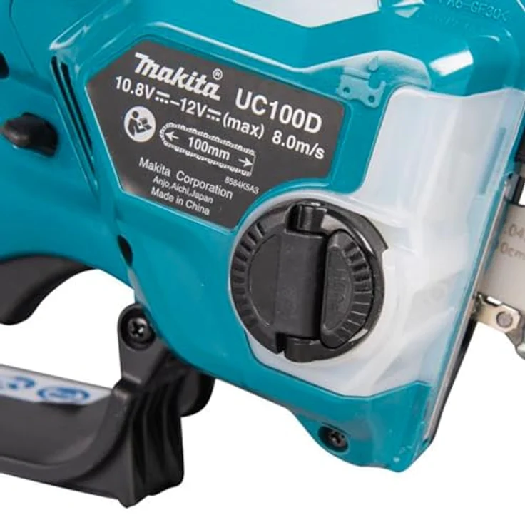Makita UC100DZ, Akku Kettensäge mit werkzeugloser Kettenspannung, XPT-Schutz und Sichtfenster für Ölstand – Bild 6