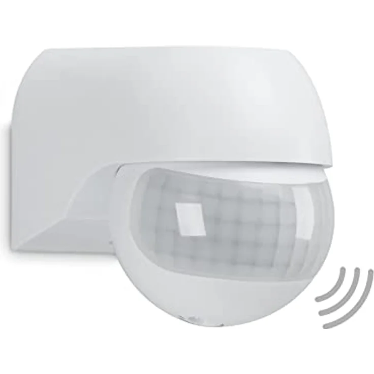 TELEFUNKEN - Bewegungsmelder, Bewegungssensor 180°, Reichweite max. 12m, inkl. Zeiteinstellung, max. 2.000 Watt, IP44, Weiß, 77x55x70mm (LxBxH) – Bild 1