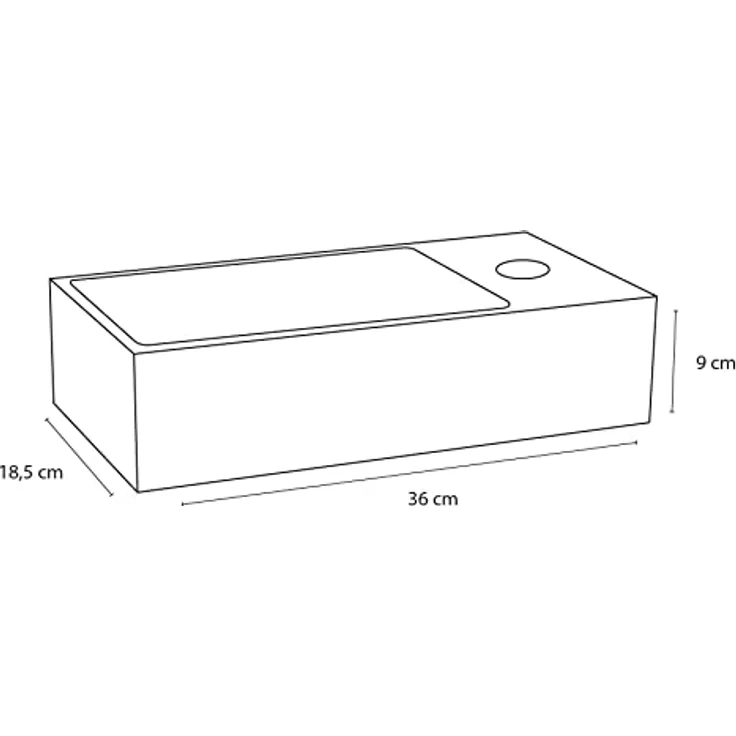 Differnz Waschschüssel Differenz Waschbecken Aufsatzwaschbecken - Kompakt und modern, Solid Surface – Bild 4