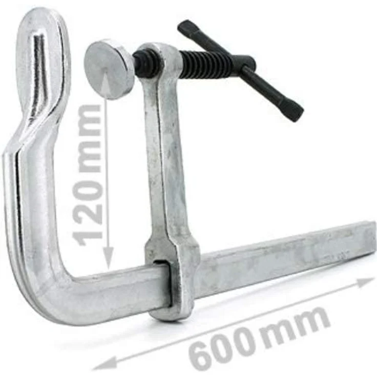 Yato Schlosserzwinge 600 x 120 mm, Ganzstahl, extrem robust mit verbesserter Spannkraft – Bild 4