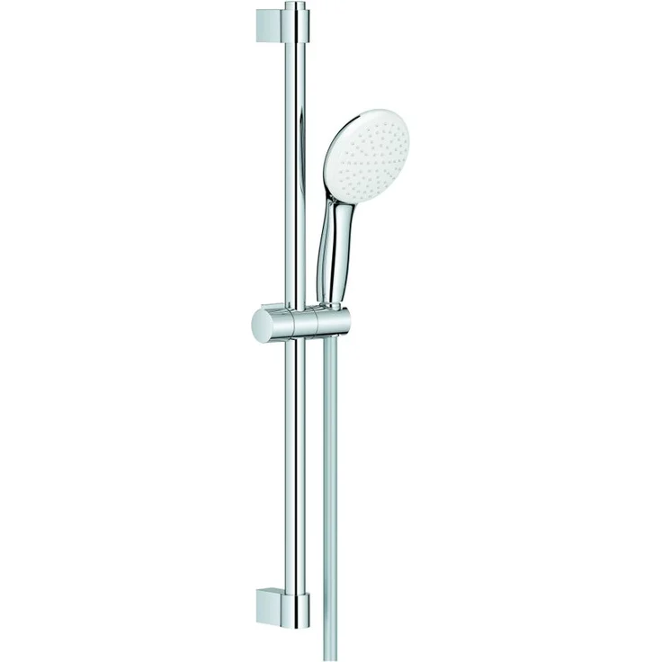 GROHE Tempesta Brausestangenset 110, 600mm, Handbrause mit Rain-Strahl, 16,6 l/min, Chrom, Brauseschlauch Relexaflex 1750mm