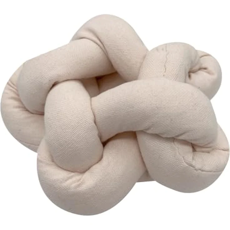 Aumüller Hundespielzeug Knotenball Canvas - Beige, aus hochwertiger natürlicher Baumwolle, zum Kuscheln, Schnüffeln und Apportieren – Bild 1