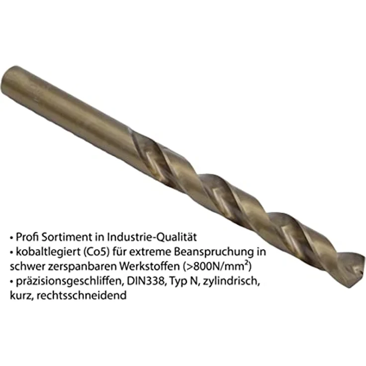 PeTools 170tlg. Edelstahl-Bohrer HSS-E (1-10mm) Kobalt Cobalt (Co5) Spiral-Bohrer VA mit Kreuzanschliff, Metallbohrer, Stahlbohrer in Industrie-Qualität – Bild 2